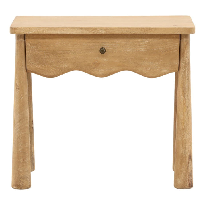Arden Mango Wood Nightstand, front view