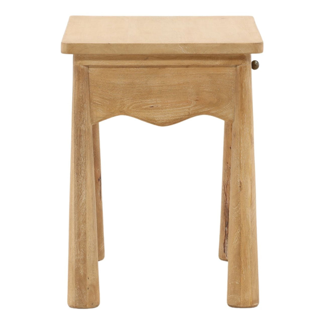 Arden Mango Wood Nightstand, profile view