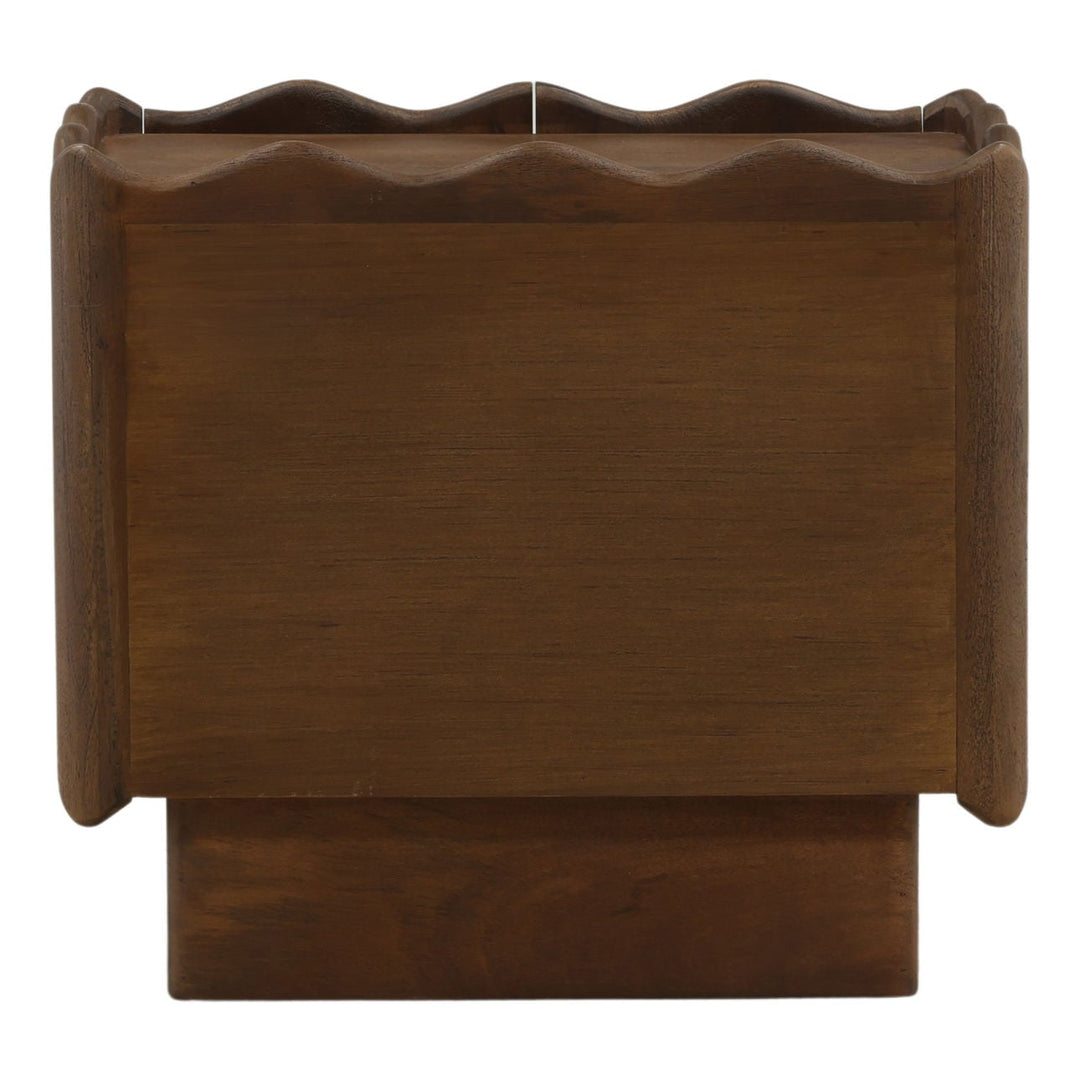 Aubrey Mango Wood Nightstand, back view