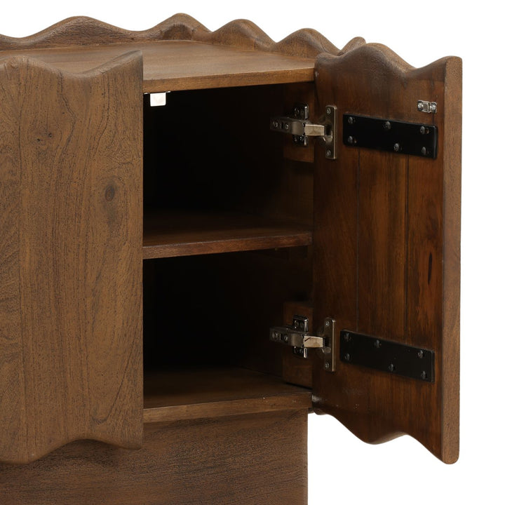 Aubrey Mango Wood Nightstand, detail 2 view