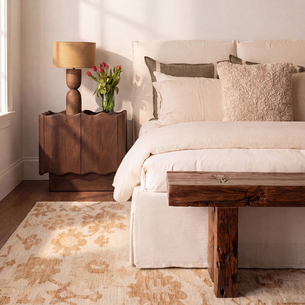 Aubrey Mango Wood Nightstand, alternate lifestyle view 2