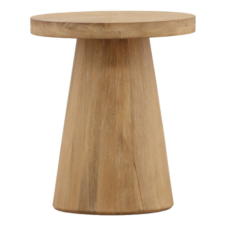 Soren Mango Wood Side Table, three-quarter studio view