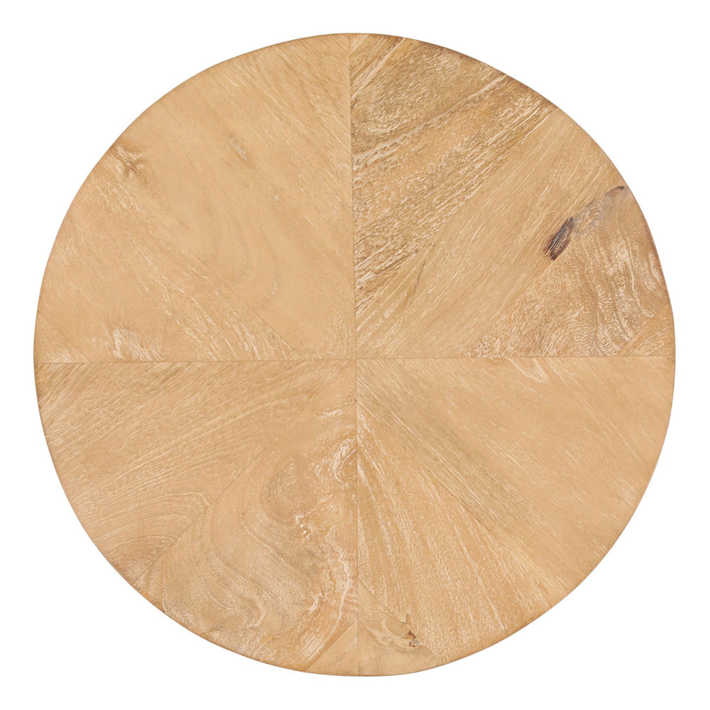 Soren Mango Wood Side Table, overhead view