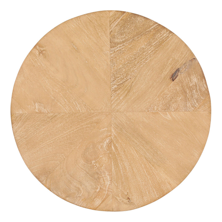 Soren Mango Wood Side Table, overhead view