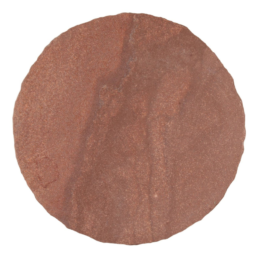 Terra Sandstone Outdoor Side Table, overhead view