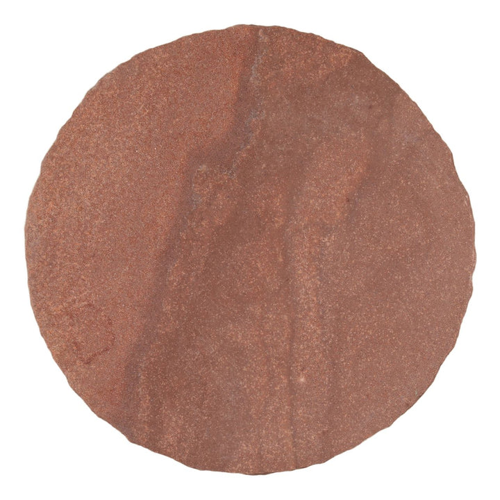 Terra Sandstone Outdoor Side Table, overhead view