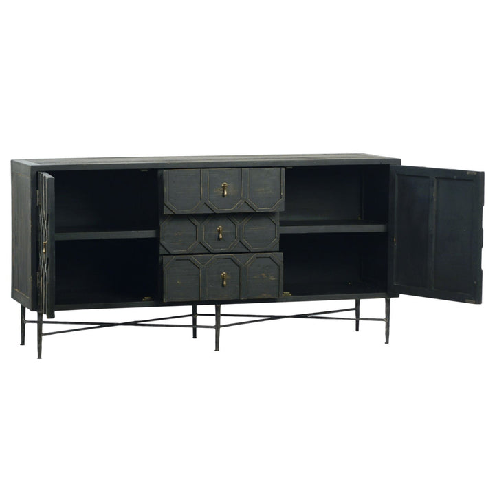 Harlow Reclaimed Pine Sideboard, front view