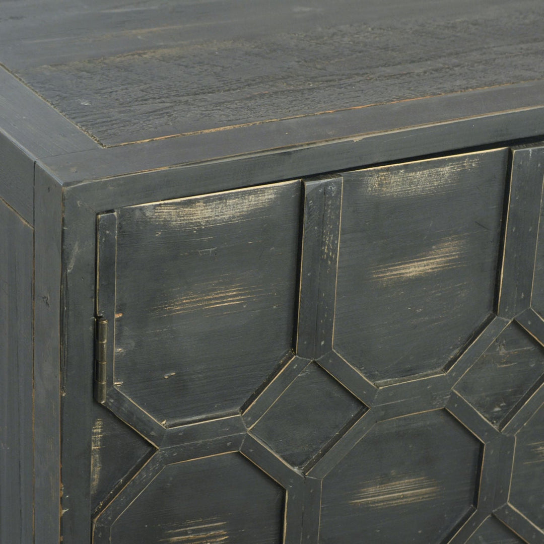 Harlow Reclaimed Pine Sideboard, open door view