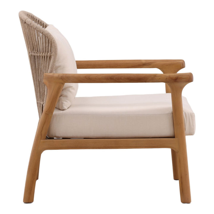 Koven Sand Outdoor Lounge Chair, profile view