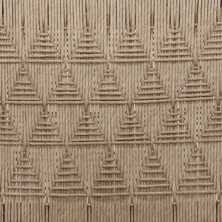 Deira Sand and Black Wicker Dining Chair, detail 2 view