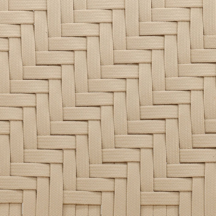 Mera Cream Rope and Teak Outdoor Dining Chair, detail 1 view