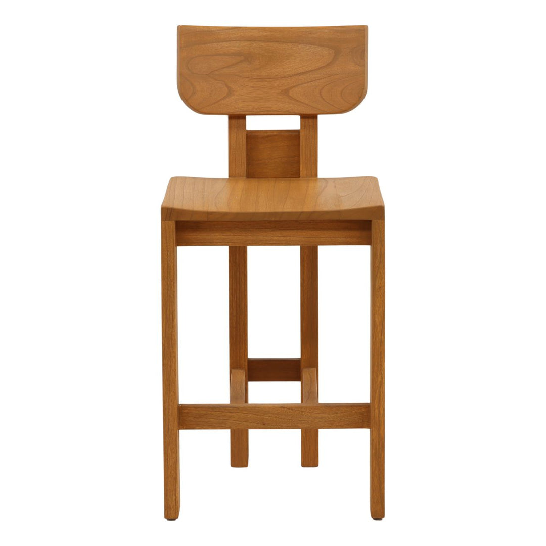 Fynelle Natural Mindi Counter Stool, front view