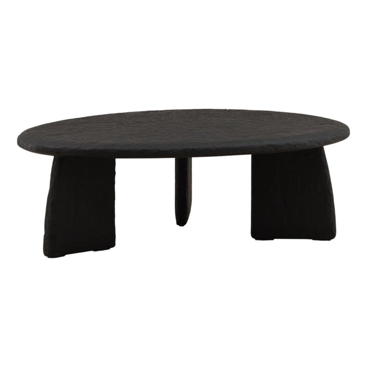 Nero Black Wood Coffee Table, back view