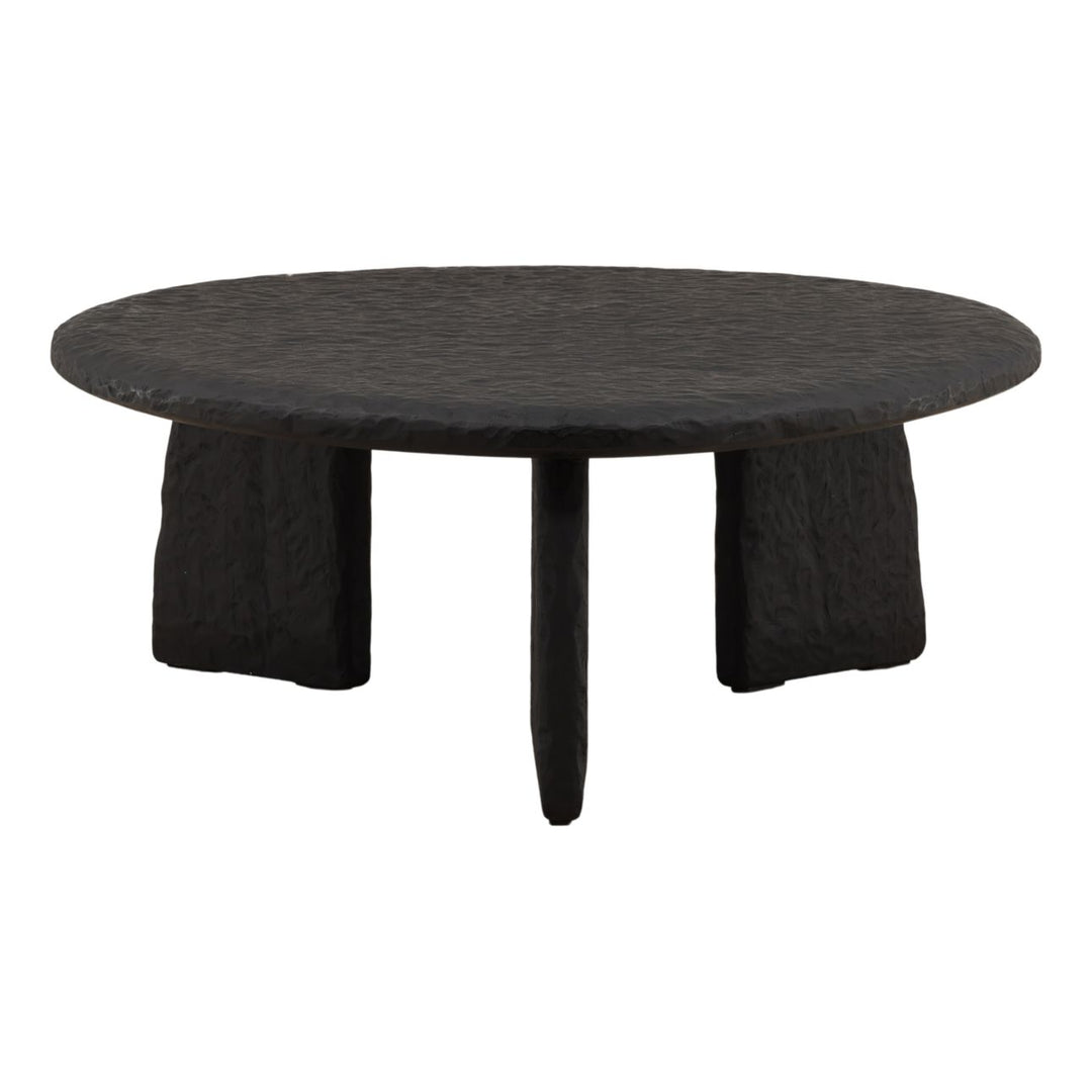 Nero Black Wood Coffee Table, three-quarter studio view