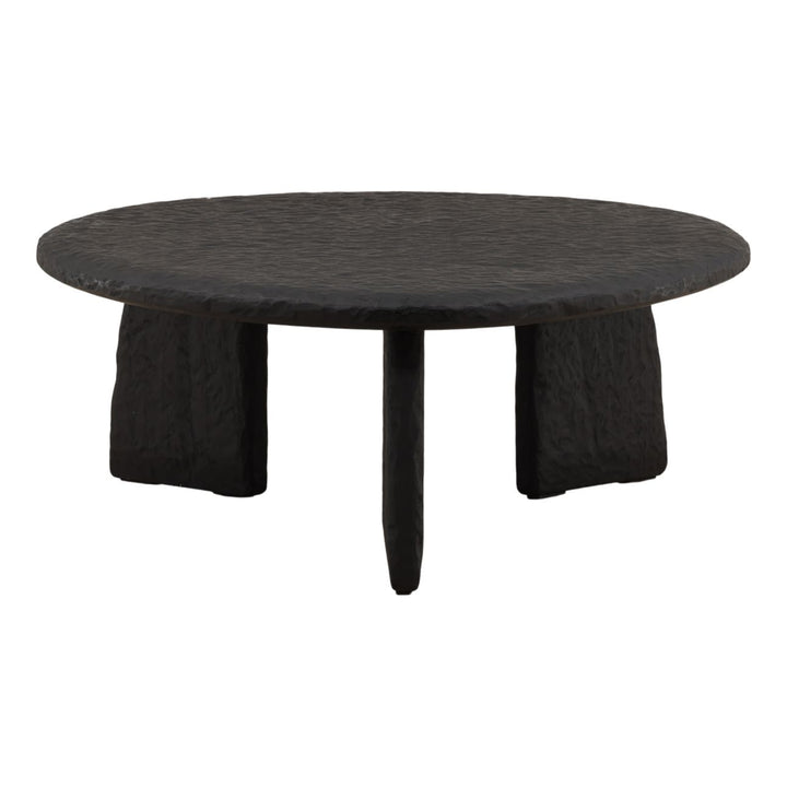 Nero Black Wood Coffee Table, three-quarter studio view
