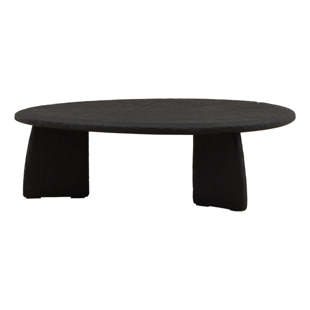 Nero Black Wood Coffee Table, profile view