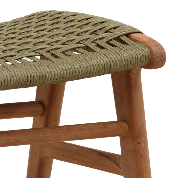 Vertren Green Rope Outdoor Ottoman, detail 2 view