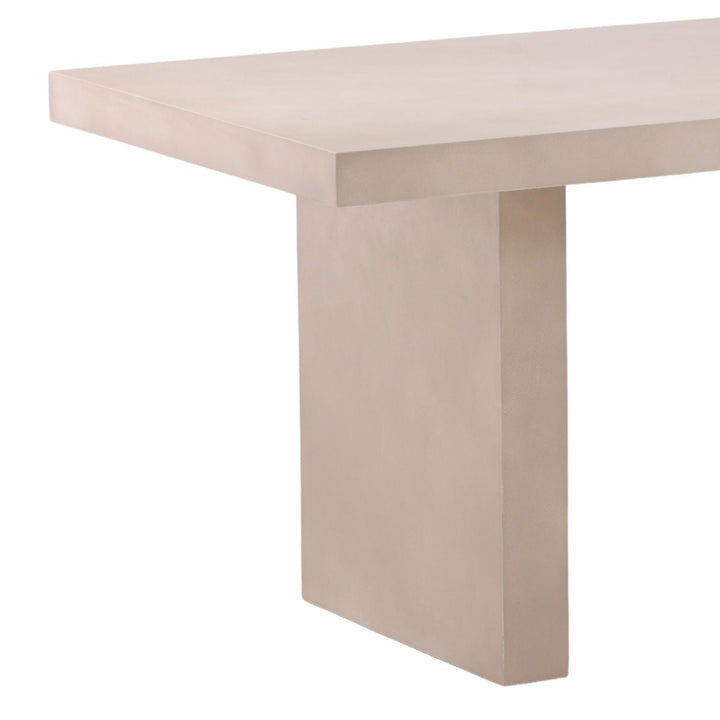 Santos Sand Concrete Outdoor Dining Table, detail 2 view
