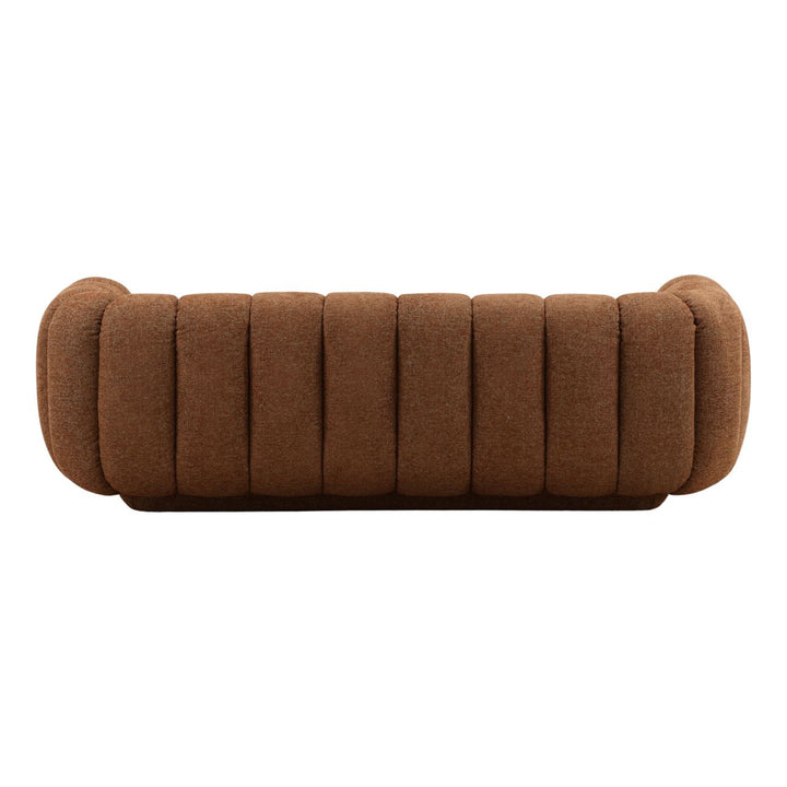 Selren Rust Chenille Sofa, back view