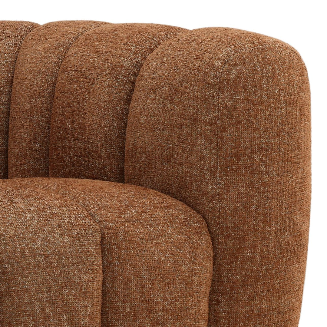 Selren Rust Chenille Sofa, detail 2 view