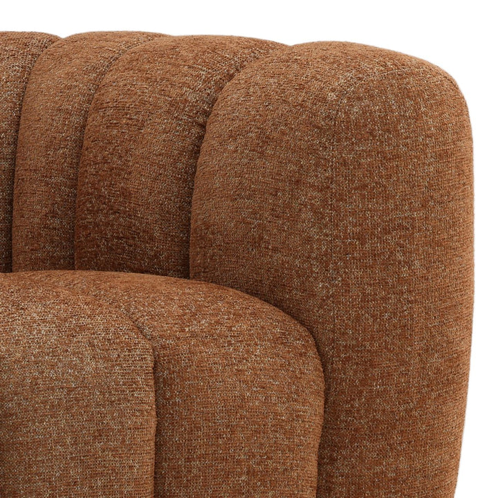 Selren Rust Chenille Sofa, detail 2 view