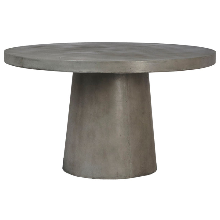 Port Concrete Outdoor Dining Table, three-quarter studio view