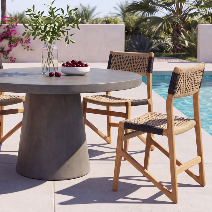 Port Concrete Outdoor Dining Table, alternate lifestyle view 2