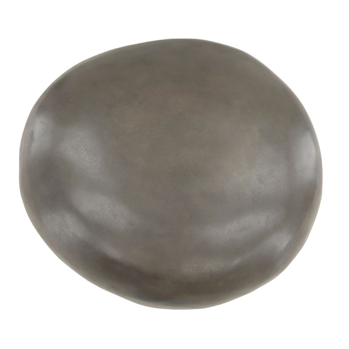 Juno Concrete Outdoor Coffee Table, Dark Grey, overhead view
