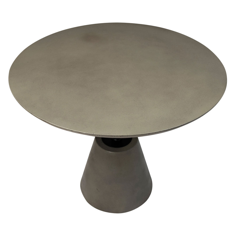 Carlen Concrete Outdoor Bistro Table, overhead view