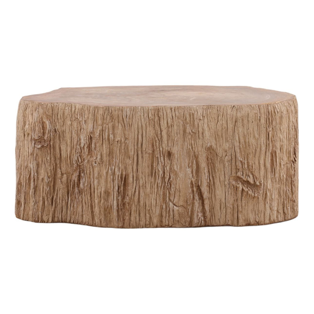 Tana Petrified Wood Coffee Table, Large, back view
