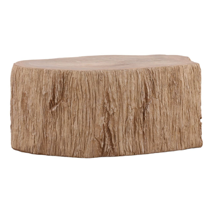Tana Petrified Wood Coffee Table, Large, three-quarter studio view