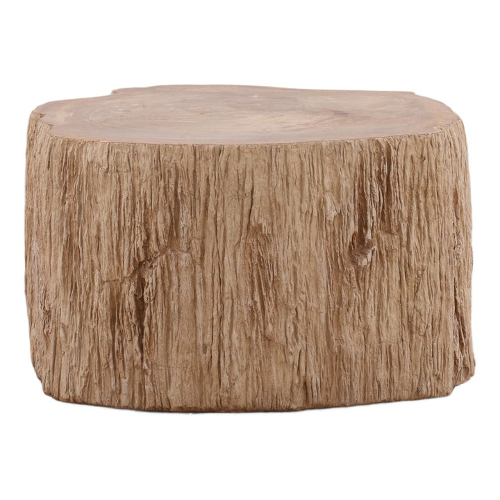 Tana Petrified Wood Coffee Table, Large, profile view
