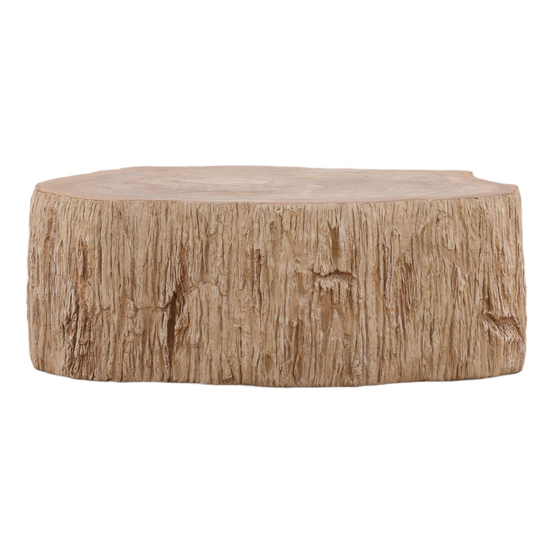 Tana Petrified Wood Coffee Table, Small, back view