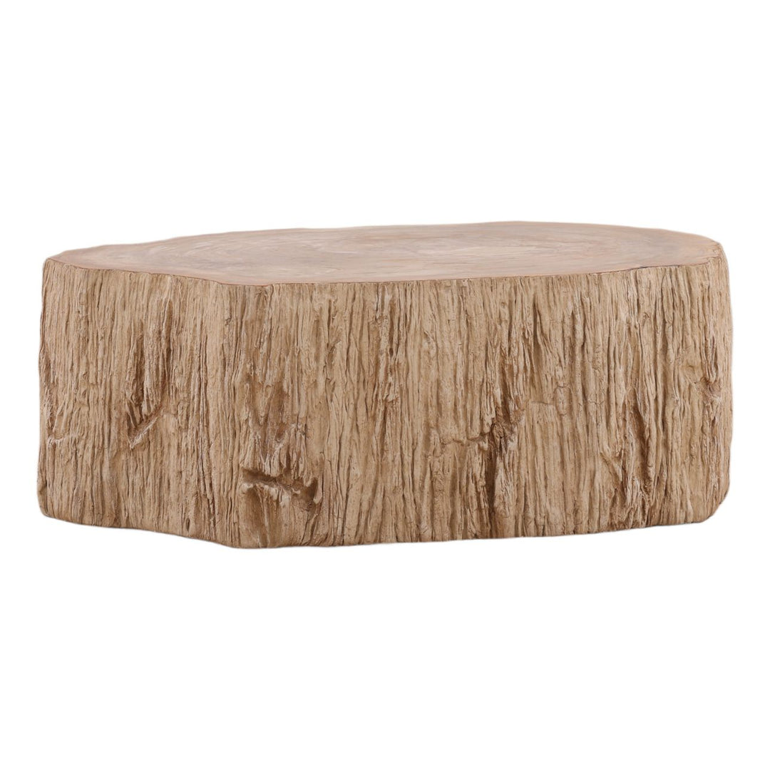 Tana Petrified Wood Coffee Table, Small, three-quarter studio view
