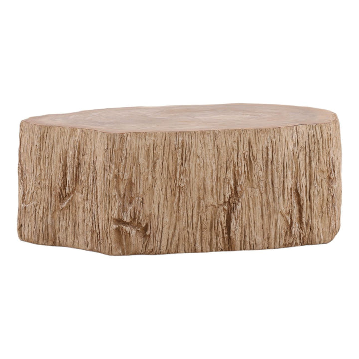 Tana Petrified Wood Coffee Table, Small, three-quarter studio view