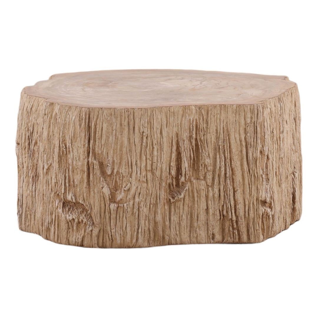 Tana Petrified Wood Coffee Table, Small, profile view