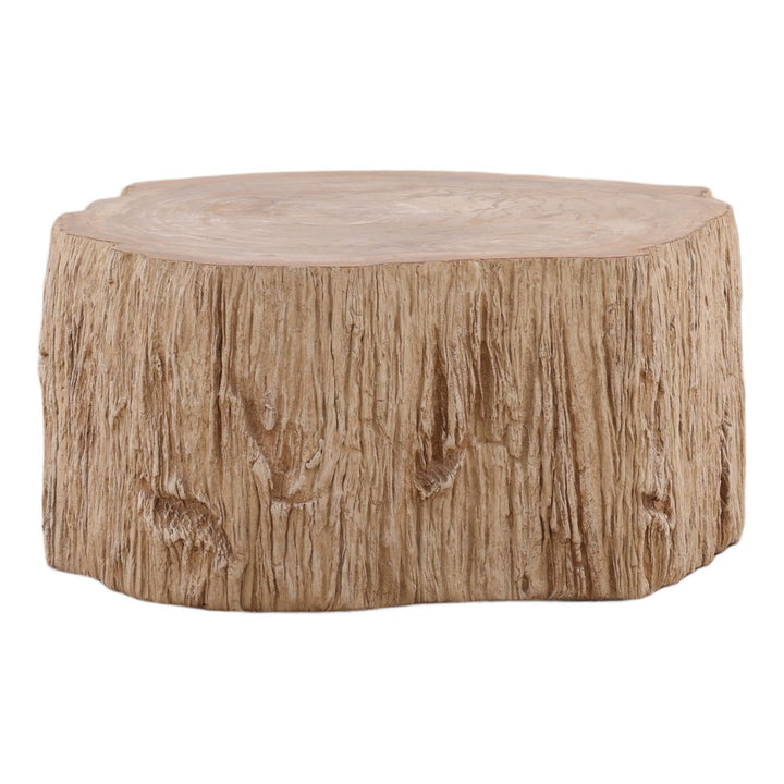 Tana Petrified Wood Coffee Table, Small, profile view