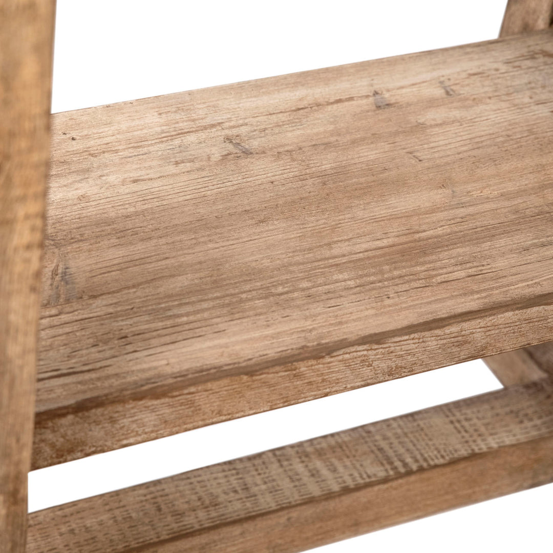 Hartley Tall Reclaimed Pine Bookcase, detail 1 view