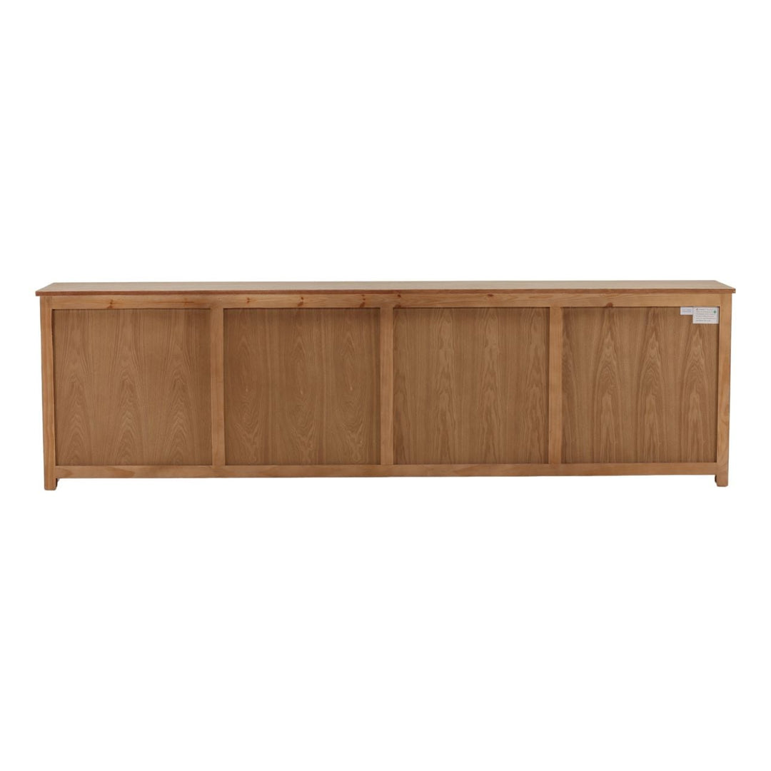Nikos Reclaimed Pine Sideboard, Light Warm Wash · Eight Door, back view