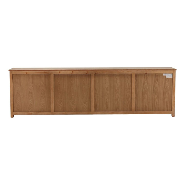 Nikos Reclaimed Pine Sideboard, Light Warm Wash · Eight Door, back view