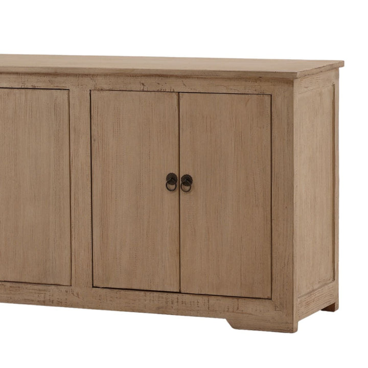 Nikos Reclaimed Pine Sideboard, Light Warm Wash · Eight Door, detail 2 view