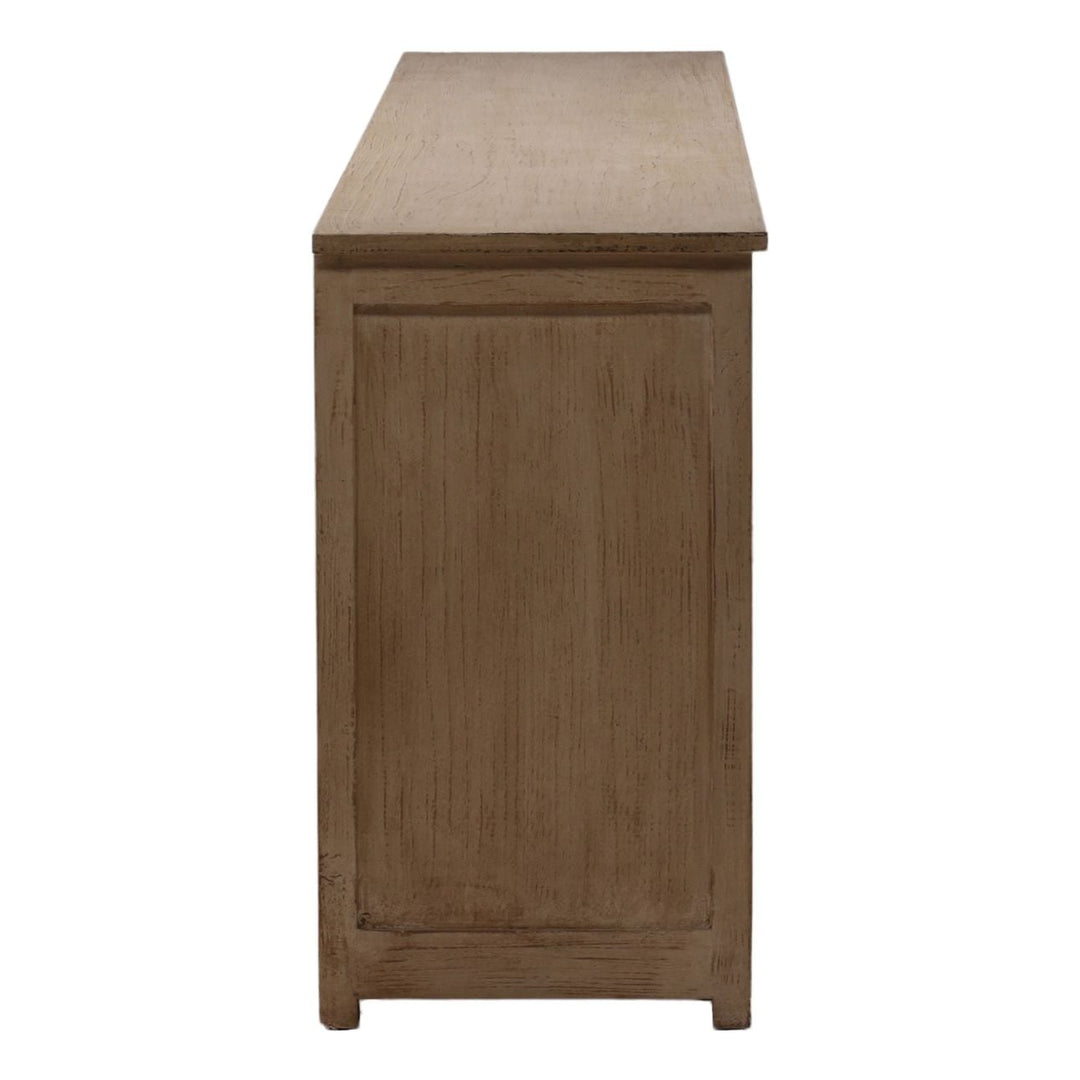 Nikos Reclaimed Pine Sideboard, Light Warm Wash · Eight Door, profile view
