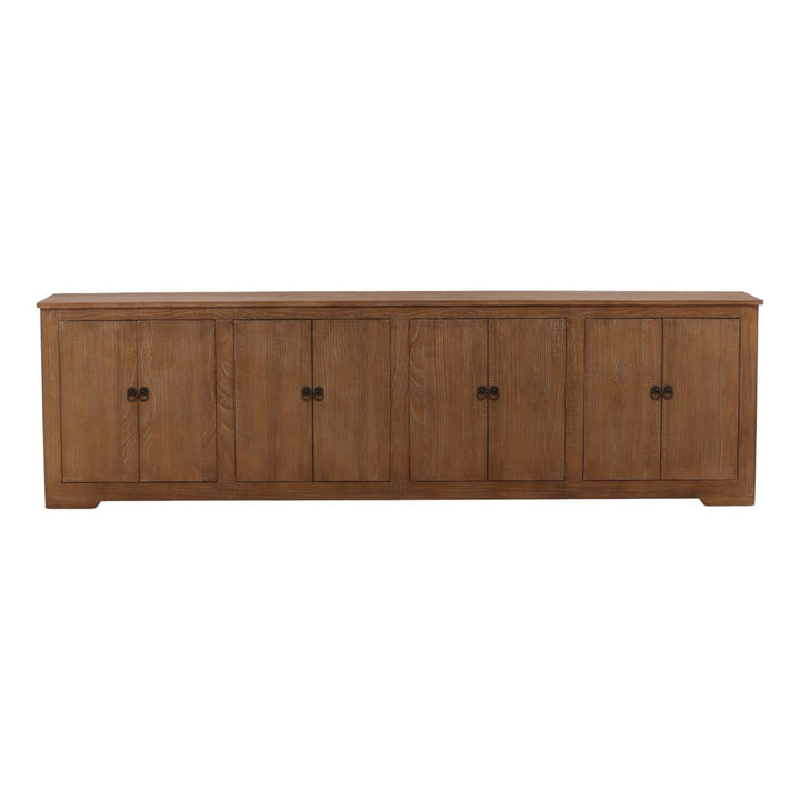 Nikos Reclaimed Pine Sideboard, Brown · Eight Door, front view