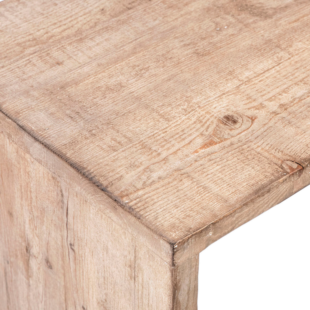 Merrick Reclaimed Pine Nesting Tables, detail 1 view