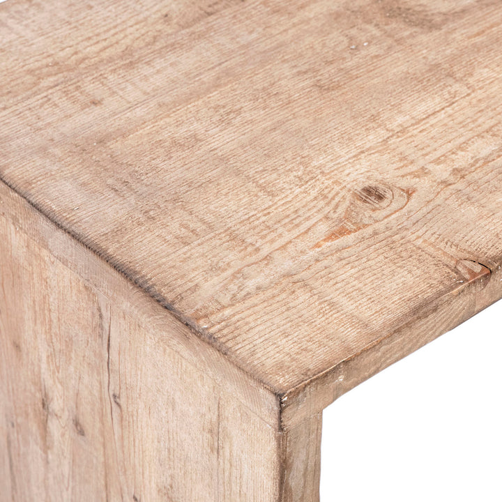 Merrick Reclaimed Pine Nesting Tables, detail 1 view