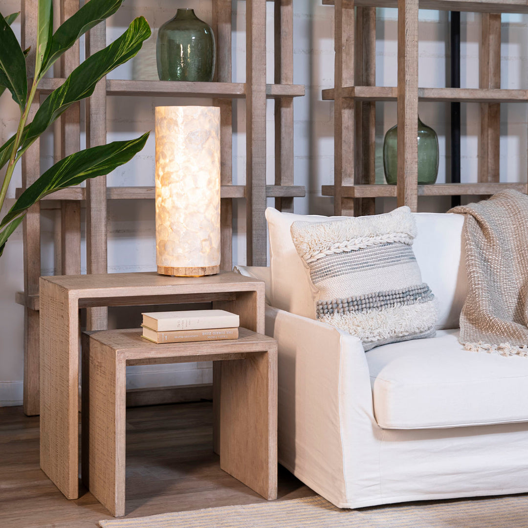 Merrick Reclaimed Pine Nesting Tables, manufacturer lifestyle setting
