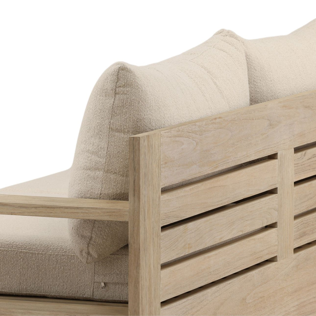 Lucren Sand and Grey Outdoor Sofa, detail 3 view