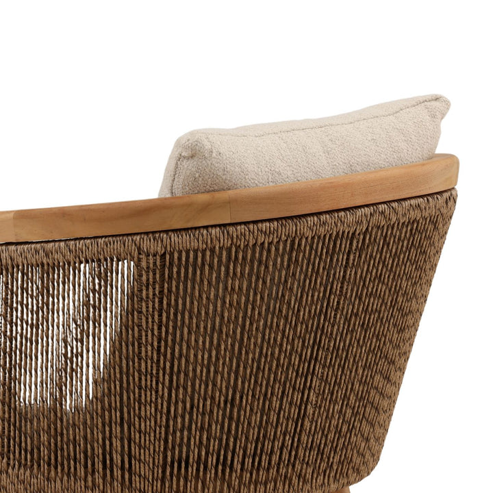 Kian Olefin and Teak Outdoor Dining Chair, detail 1 view