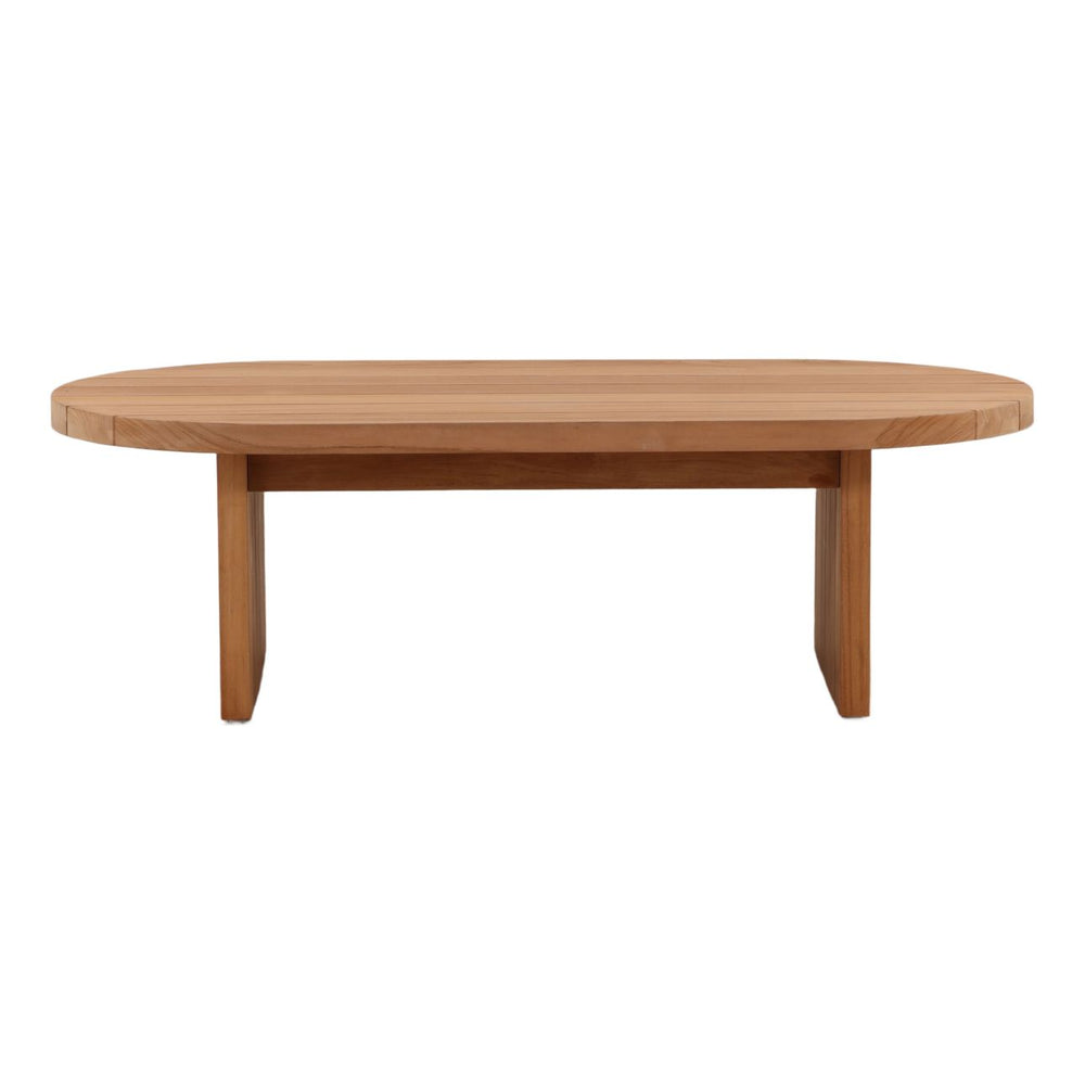 Meryl Teak Outdoor Coffee Table, front view