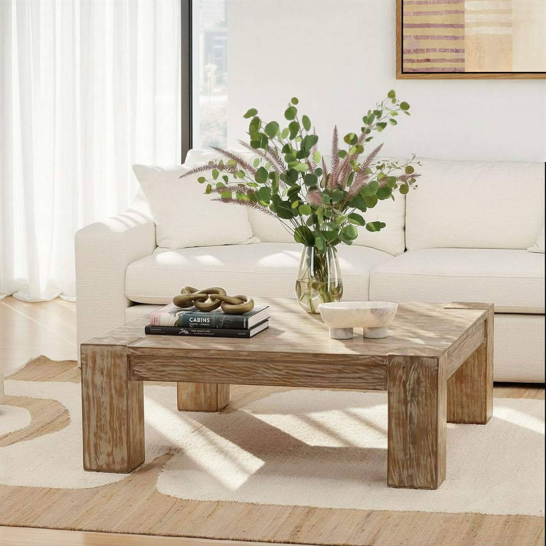 Parker Reclaimed Pine Coffee Table, lifestyle view